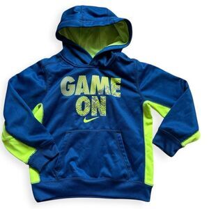 Youth Boys Nike Boys Therma Fit Game On Pullover Hoodie Sweatshirt - Sz 7